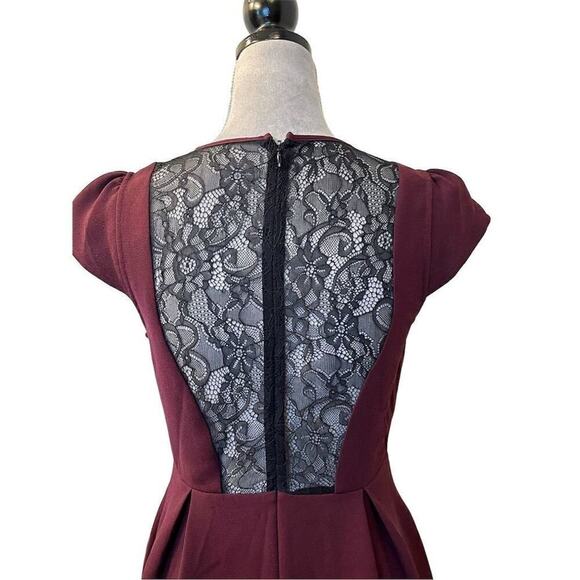 BCBGeneration Women's Fit-and-Flare Dress Size 4 Knee Length Lace Grunge Gothic - Picture 6 of 13